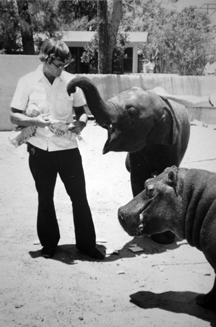 Jack Hanna with Elephant and Hippo